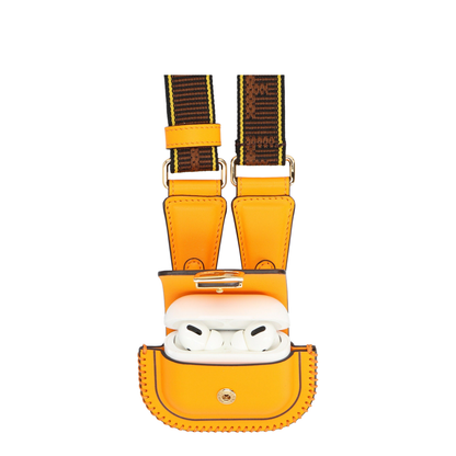 Jacquard Flat Pouch Medium Fabric Brown - Image 2