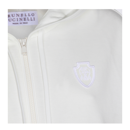 Hooded Zip-Up Sweatshirt in Technical Cotton Jersey - Image 3