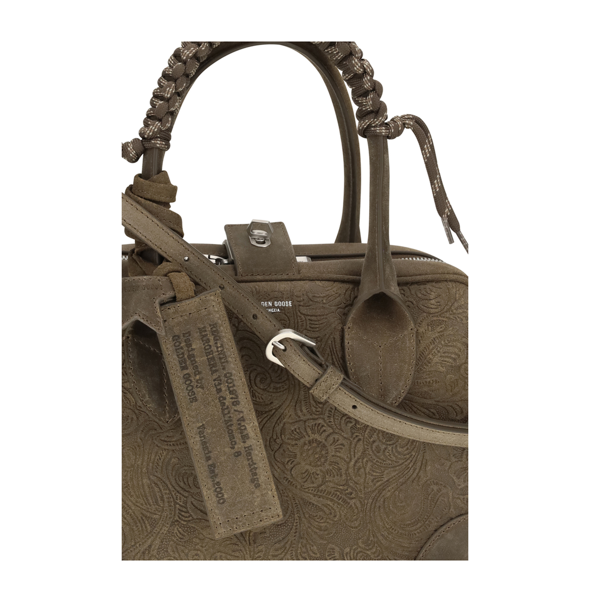 Vita Calf Leather Handbag - Military Green - Image 4