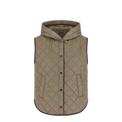 Women's Quilted Vest Gilet Gray - Image 5
