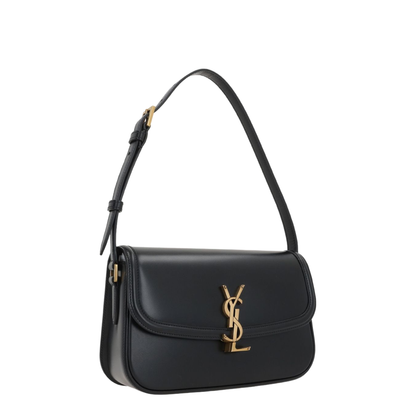 Solferino Medium Leather Shoulder Bag - Black - Image 3