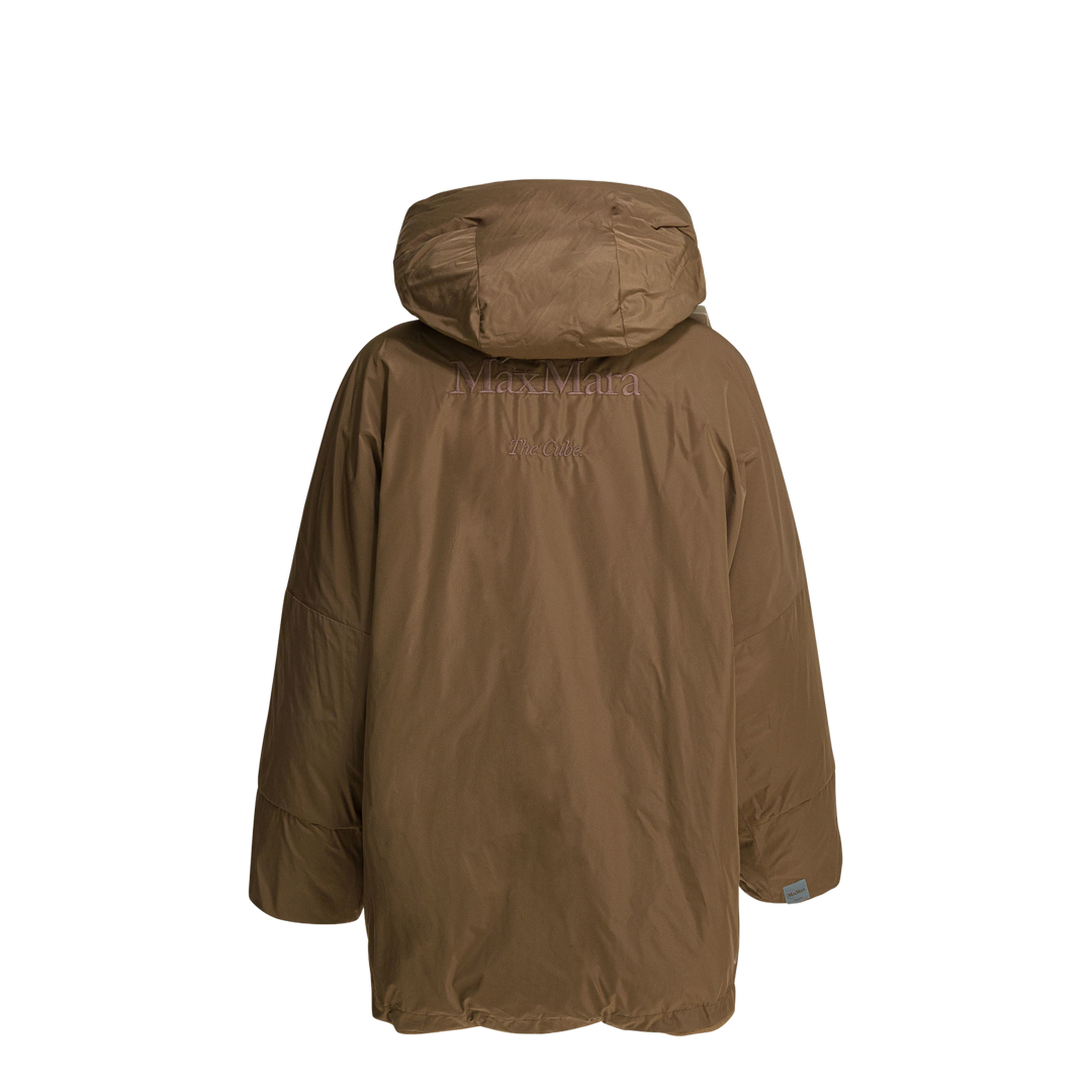 Short Down Jacket In Camel Wool - Image 4