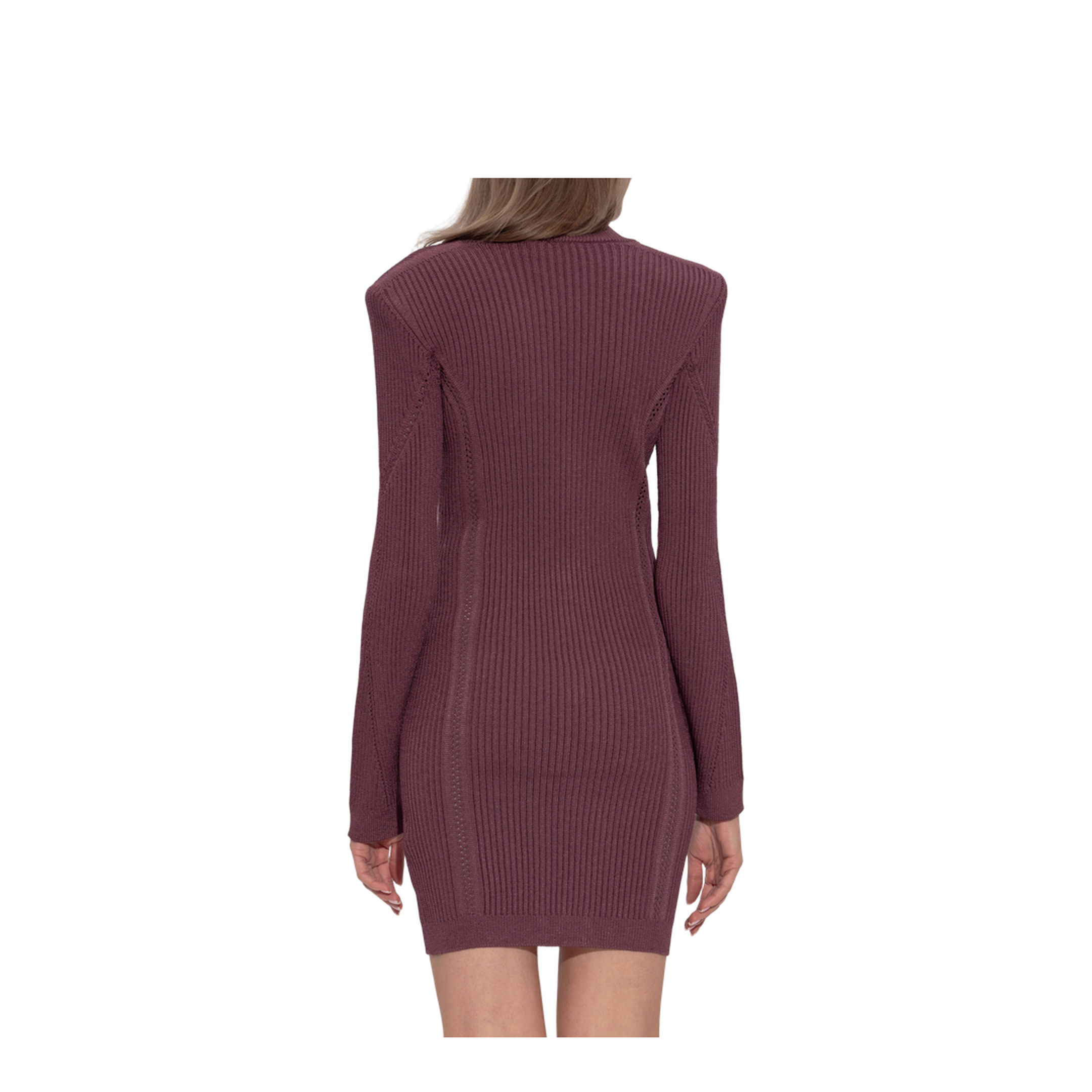 V-necked short dress red - Image 4