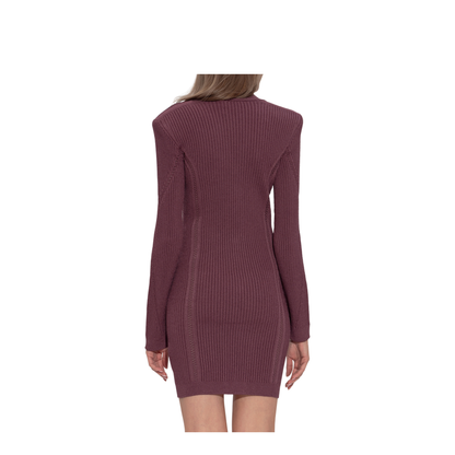 V-necked short dress red - Image 4