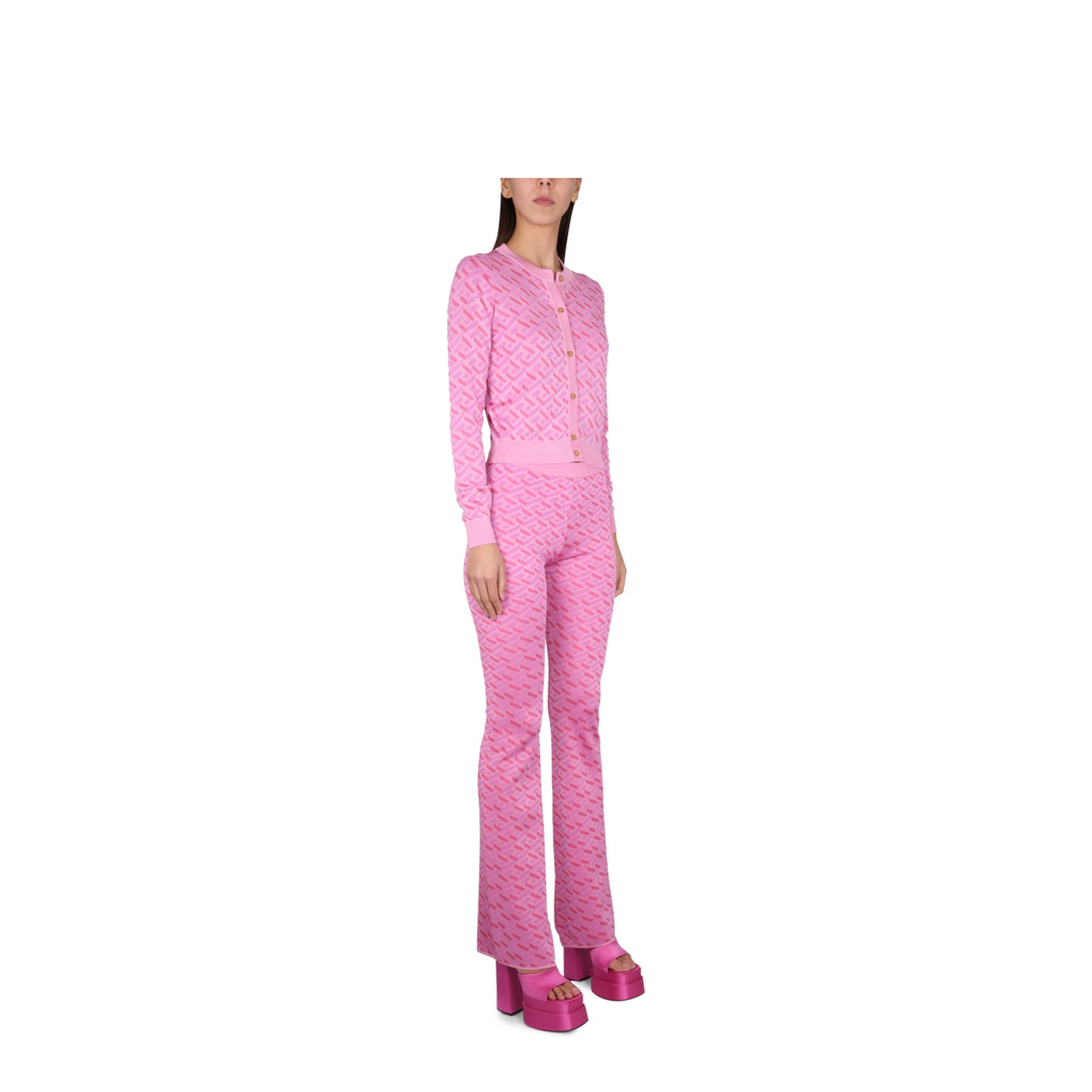 23 SS Jacquard Pants with Greek Print - Image 2