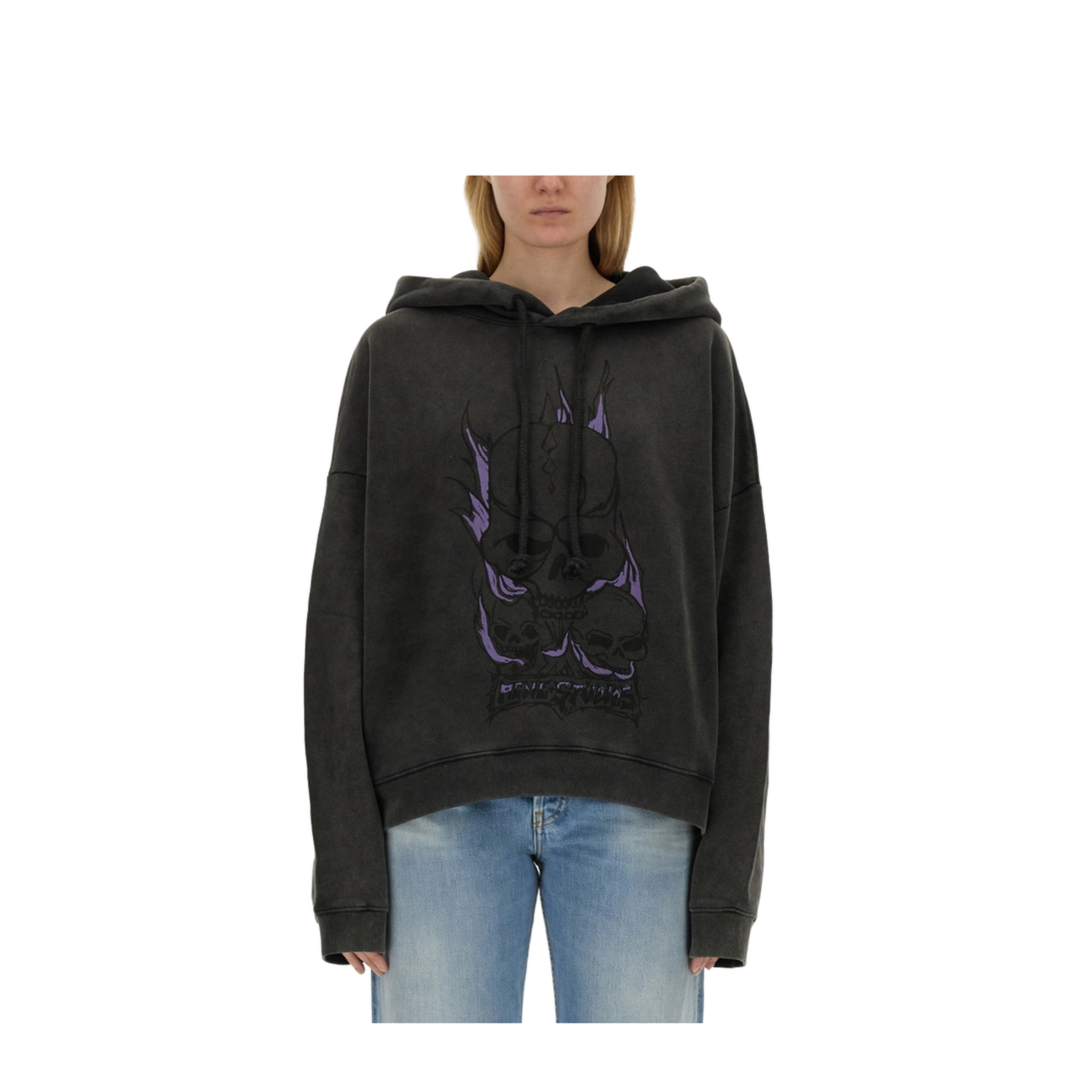 Skull Print Sweatshirt - Image 1