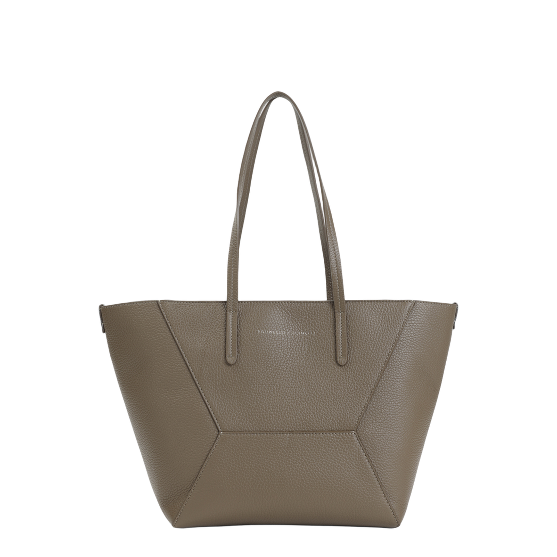 Duo Medium Leather Tote Bag - Brown - Image 4