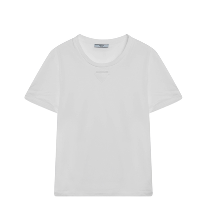 White Cotton Jersey T-Shirt - Image 1