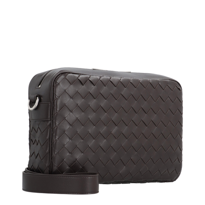 Intrecciato Leather Shoulder Bags - Brown - Image 5