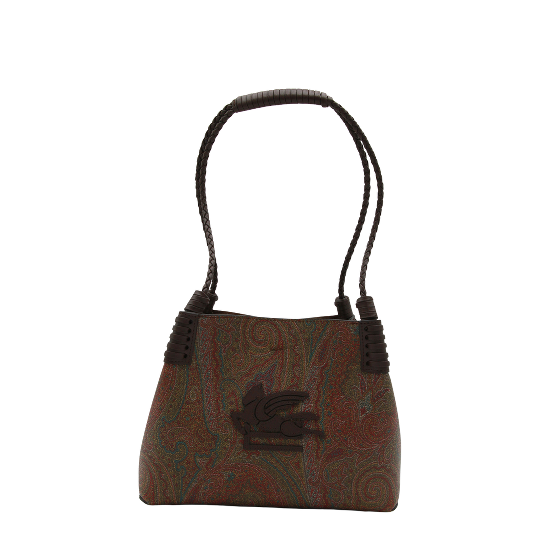 Libra Small Coated Paisley Tote Bag - Brown - Image 2