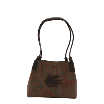 Libra Small Coated Paisley Tote Bag - Brown - Image 2