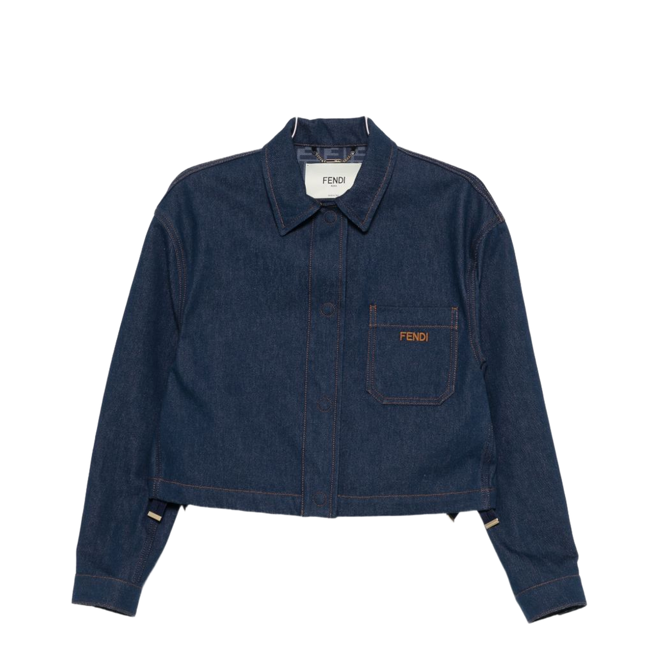 Cropped Denim Jacket - Image 1