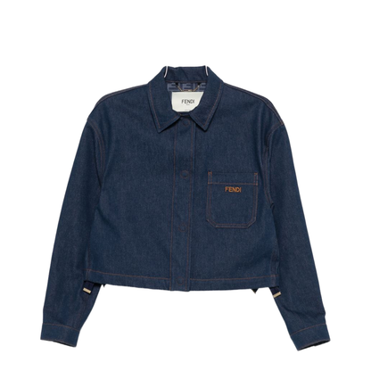 Cropped Denim Jacket - Image 1