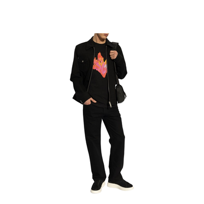Black Straight Leg Denim Jeans - Image 4