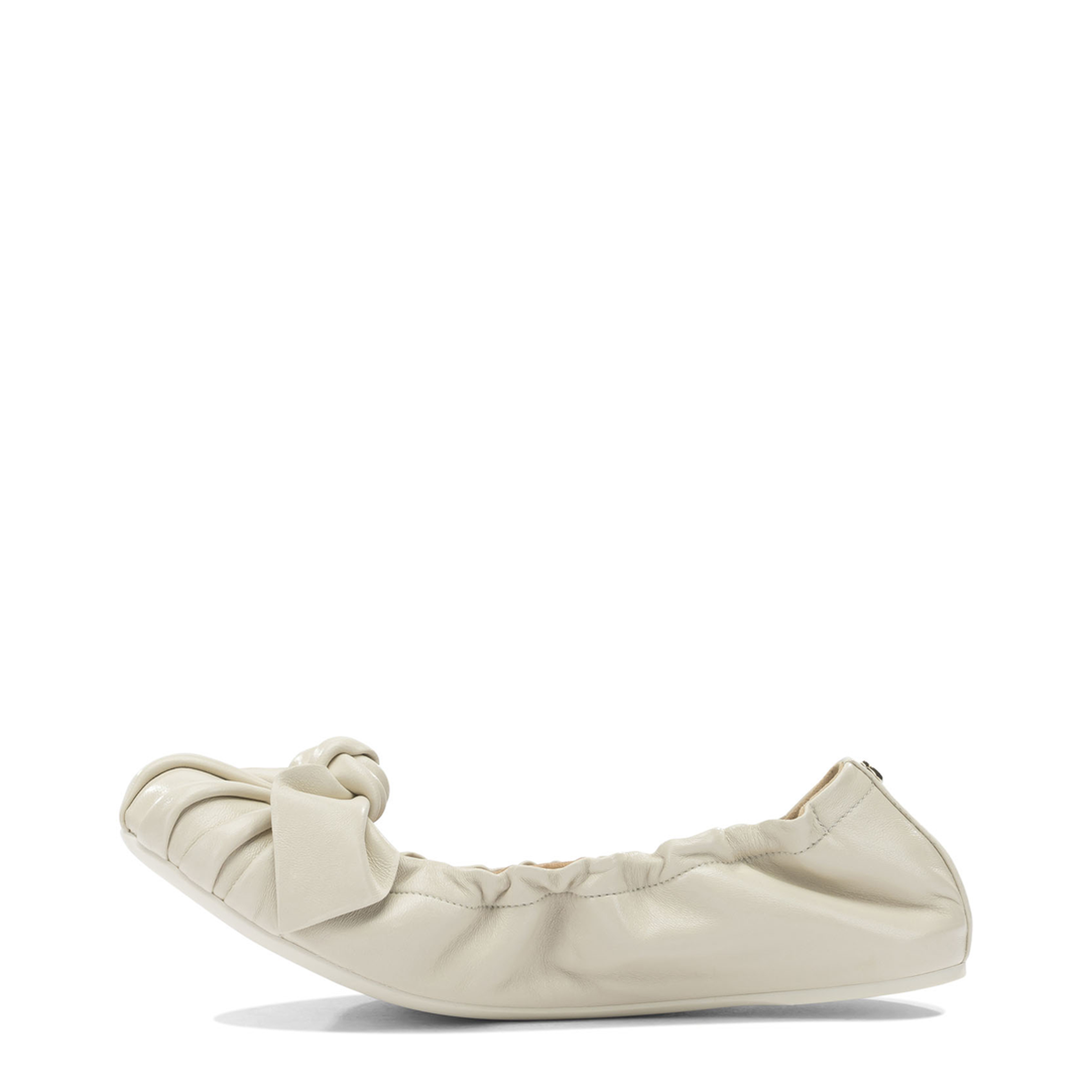 Leather Ballet Flats With Bow - Image 3