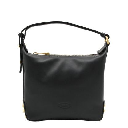 Metal Dots Calfskin Leather Mini Bag - Black - Image 1