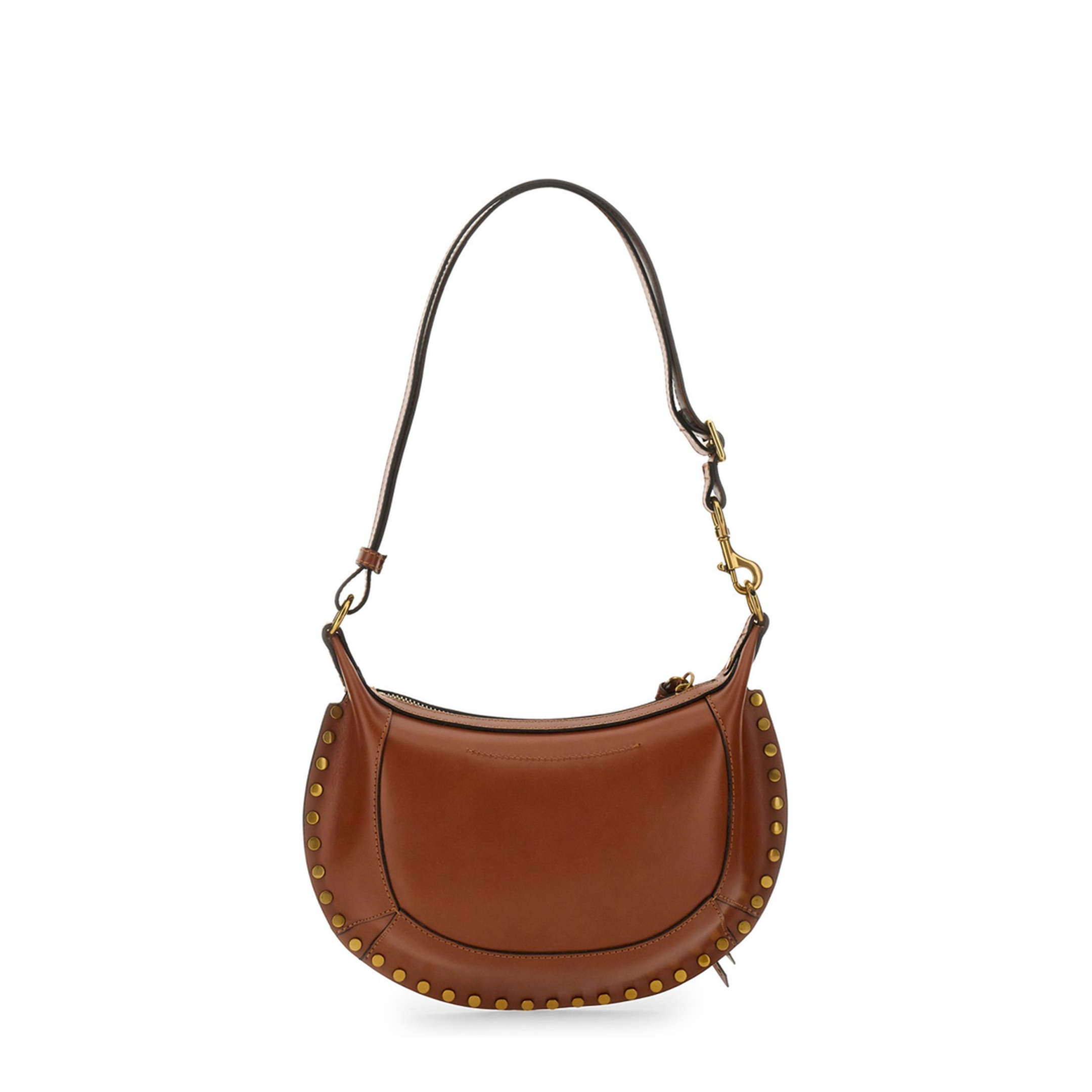 Oskan Moon Calf Leather Shoulder Bag - Cognac - Image 4