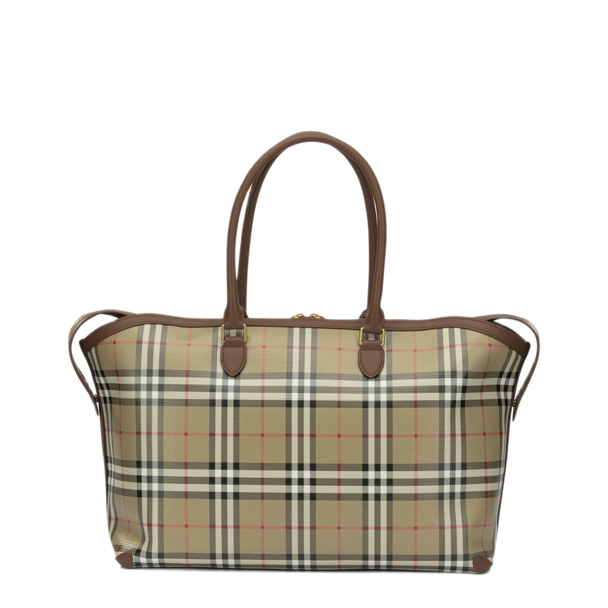 Medium Check Zip Tote - Archive Beige - Image 3