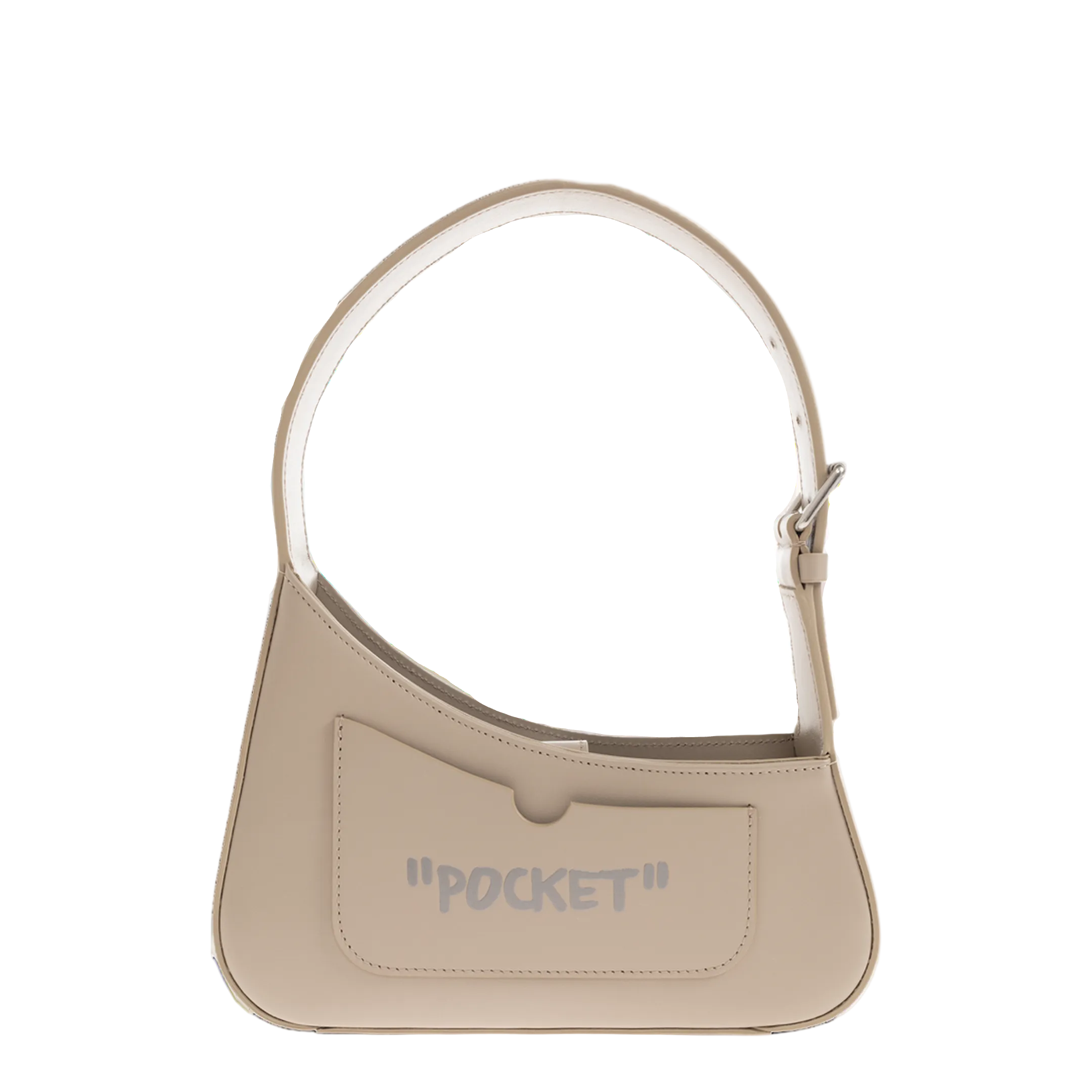 Glam Inside Small Calf Leather Tote - Beige - Image 3