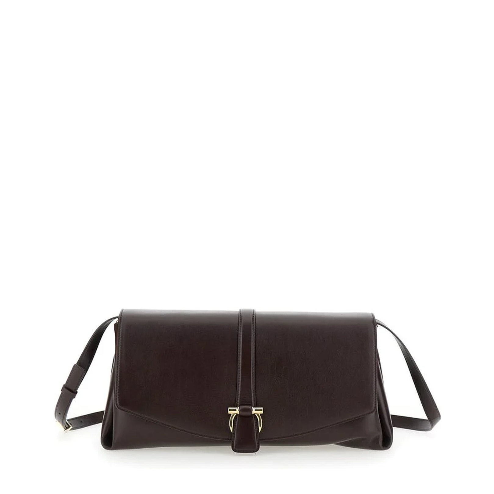 Bordeaux Crossbody Bag With Gancini Buckle Detail - Image 1