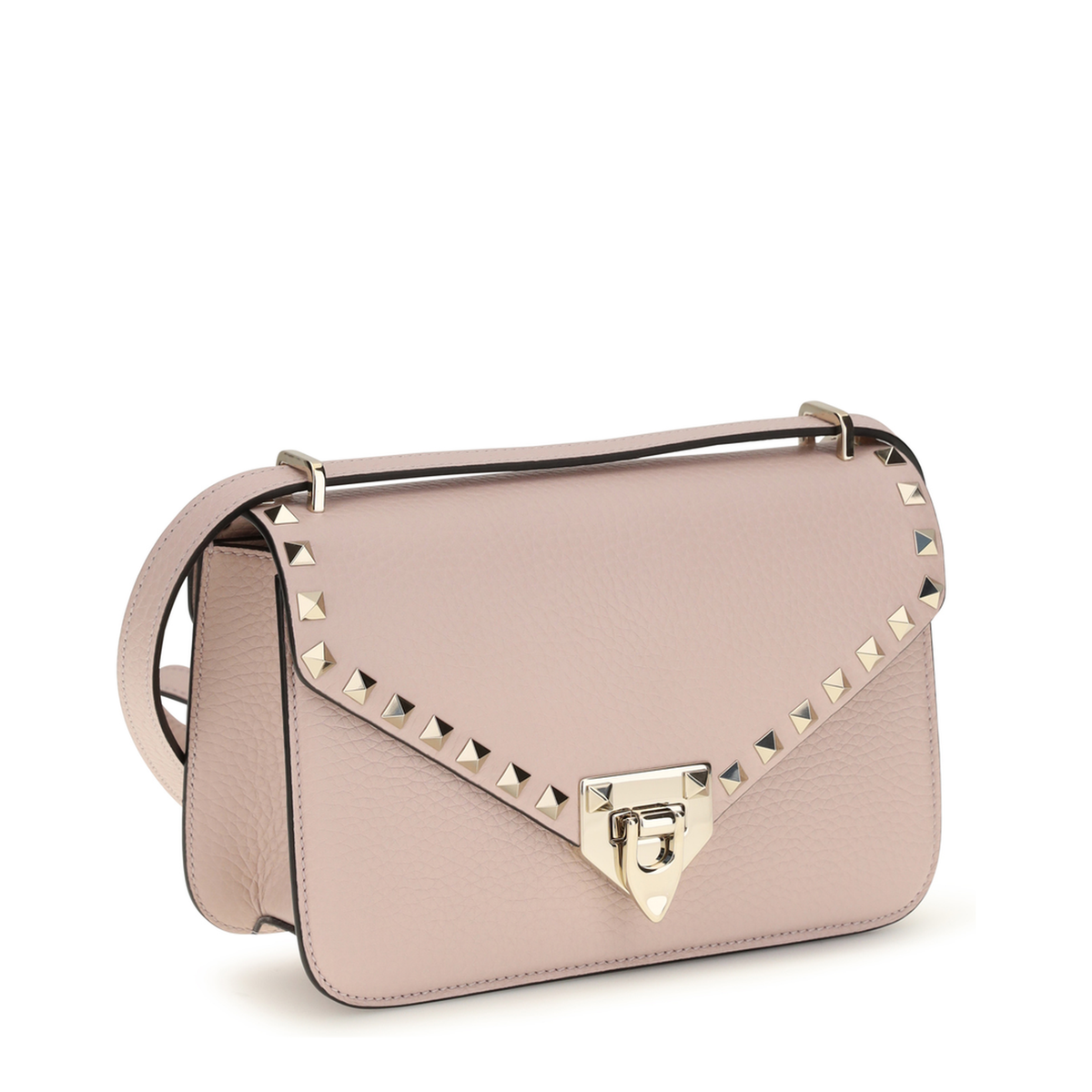 Rockstud Small Calfskin Shoulder Bag - Pink - Image 2