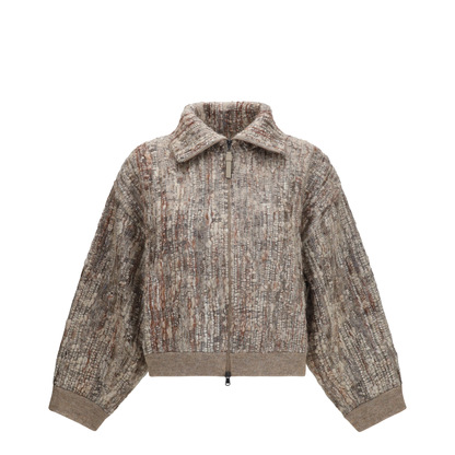 Perforated Zip Cardigan - Image 1