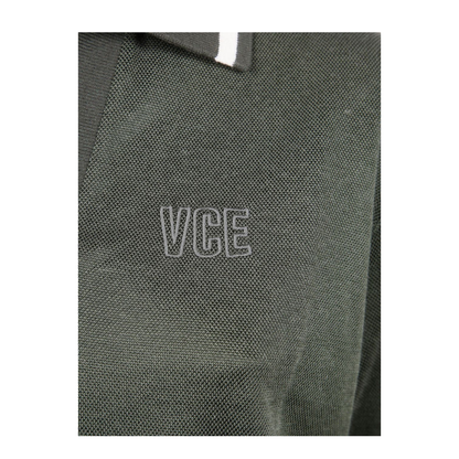 Green Short Sleeves Polo Collar Cropped Top - Image 3