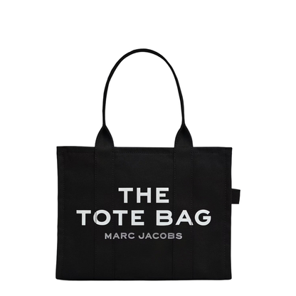 Black Canvas Large Tote Bag - Image 1