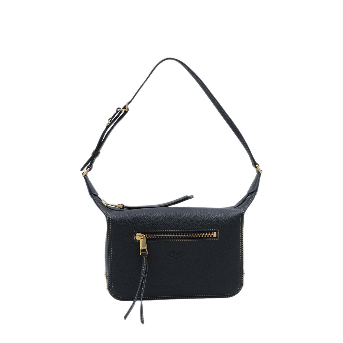 Mini Calf Leather Shoulder Bag - Black - Image 2