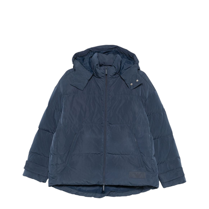 Coat with Zip Up Closure and Hooded Design - Image 1