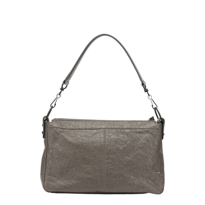 Le City Moto Small Arena Lambskin Shoulder Bag - Dark Noix - Image 3