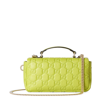 GG Milano Small Exotic Leathers Top Handle Bag - Lime Green - Image 4