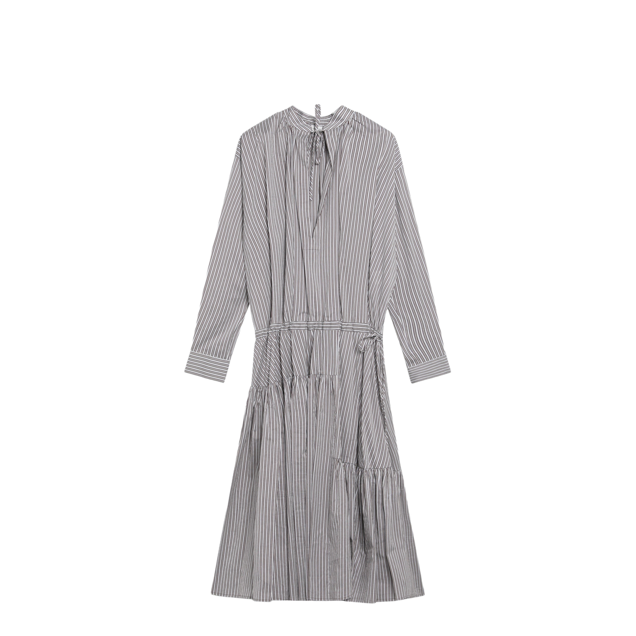 Striped Shirt Dress In Cotton And Silk - Image 1