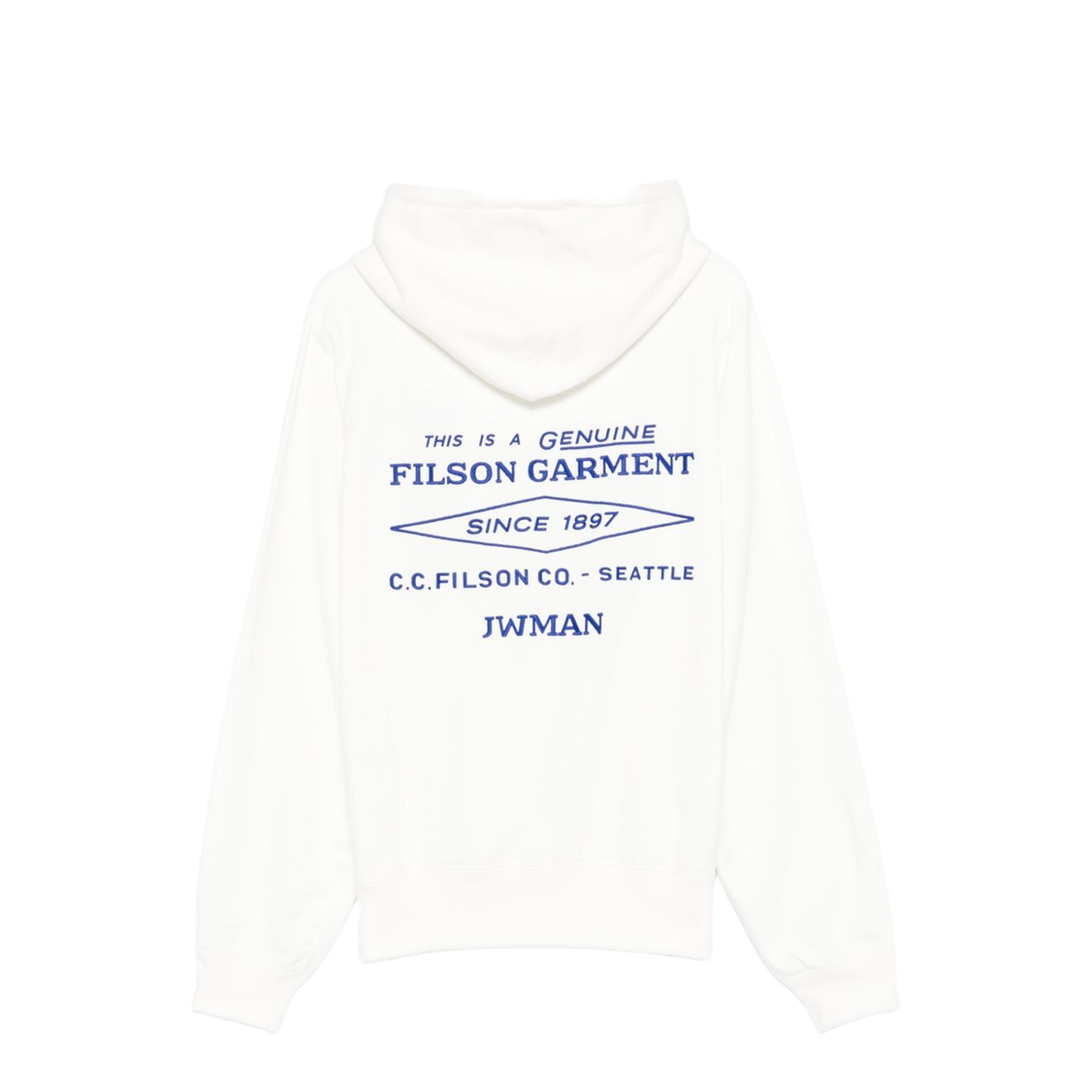 White Logo Cotton Hoodie - Image 2
