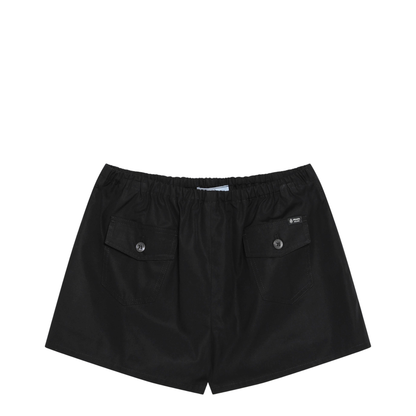 Black Cotton Poplin Shorts - Image 1