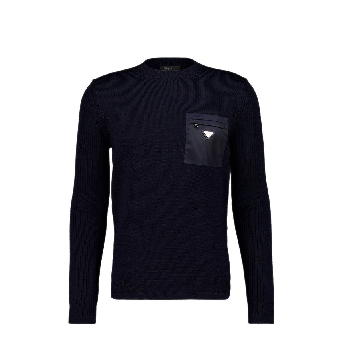 Wool Sweater With Nylon Patch Pocket - Image 1