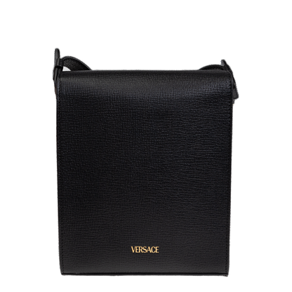 Leather Black Messenger Bag - Image 3