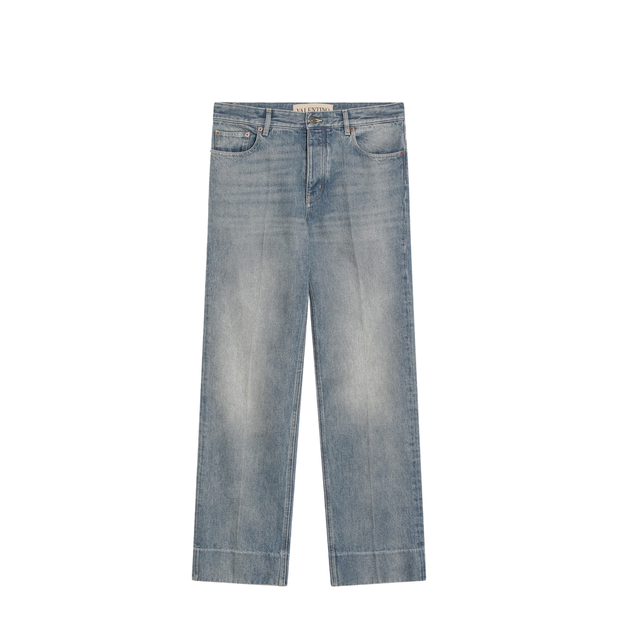 Straight Leg Jeans in Denim - Image 1