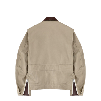 Jacket with Leather Collar - Image 2