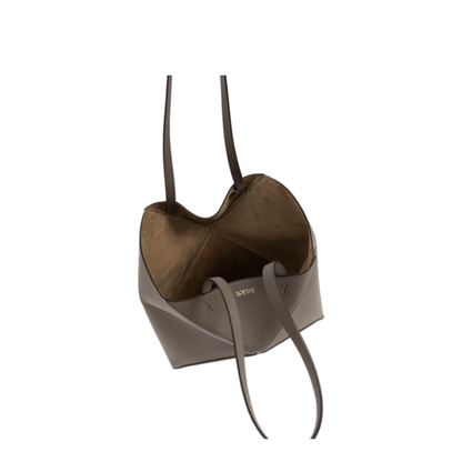 Puzzle Medium Horizontal Calfskin Tote - Taupe - Image 5