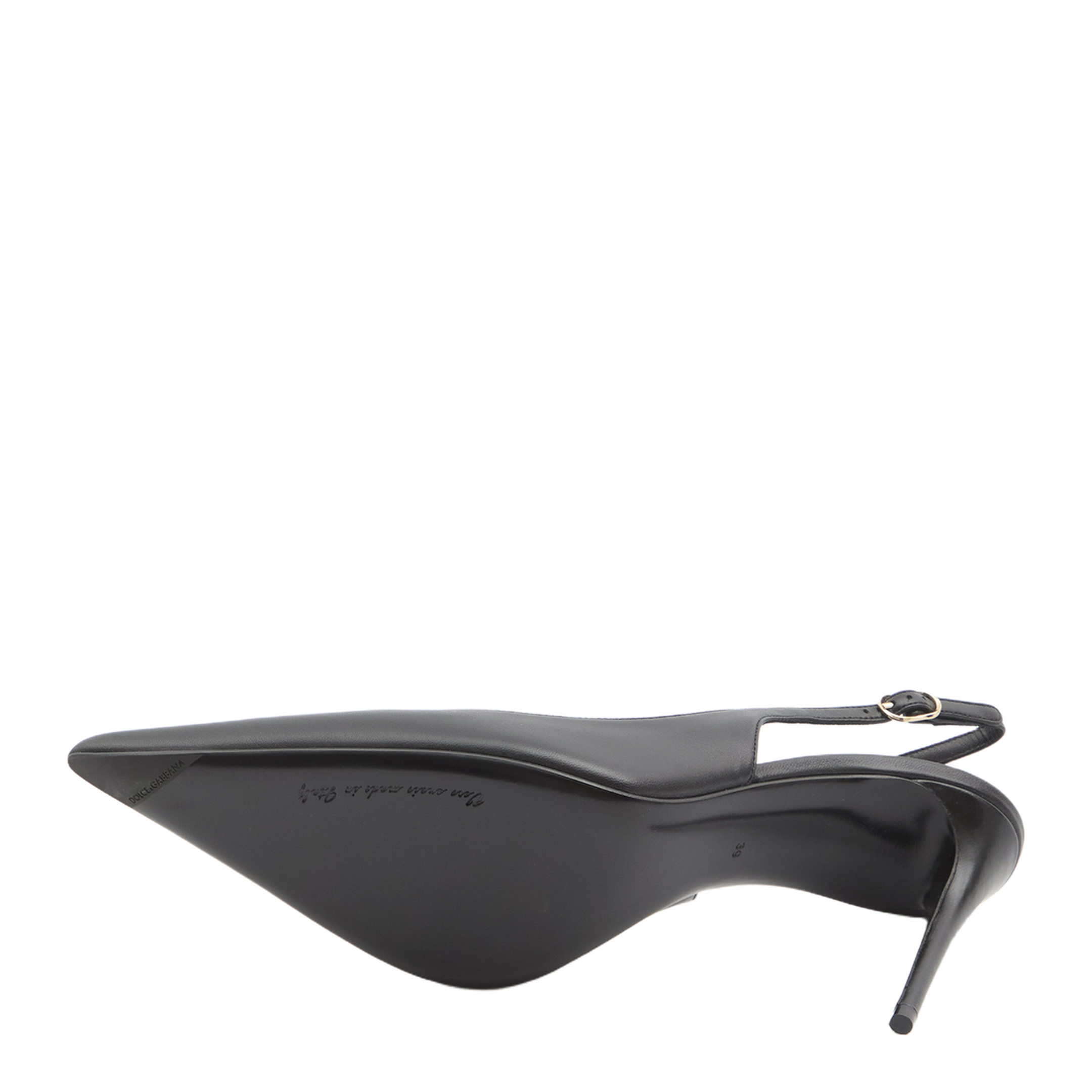 Leather Pump With Metal Dg Logo - Image 4