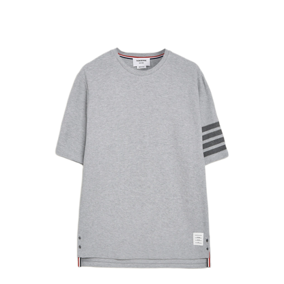 Short Sleeve Tee in Textured Pique with Eng 4 Bar - Image 1