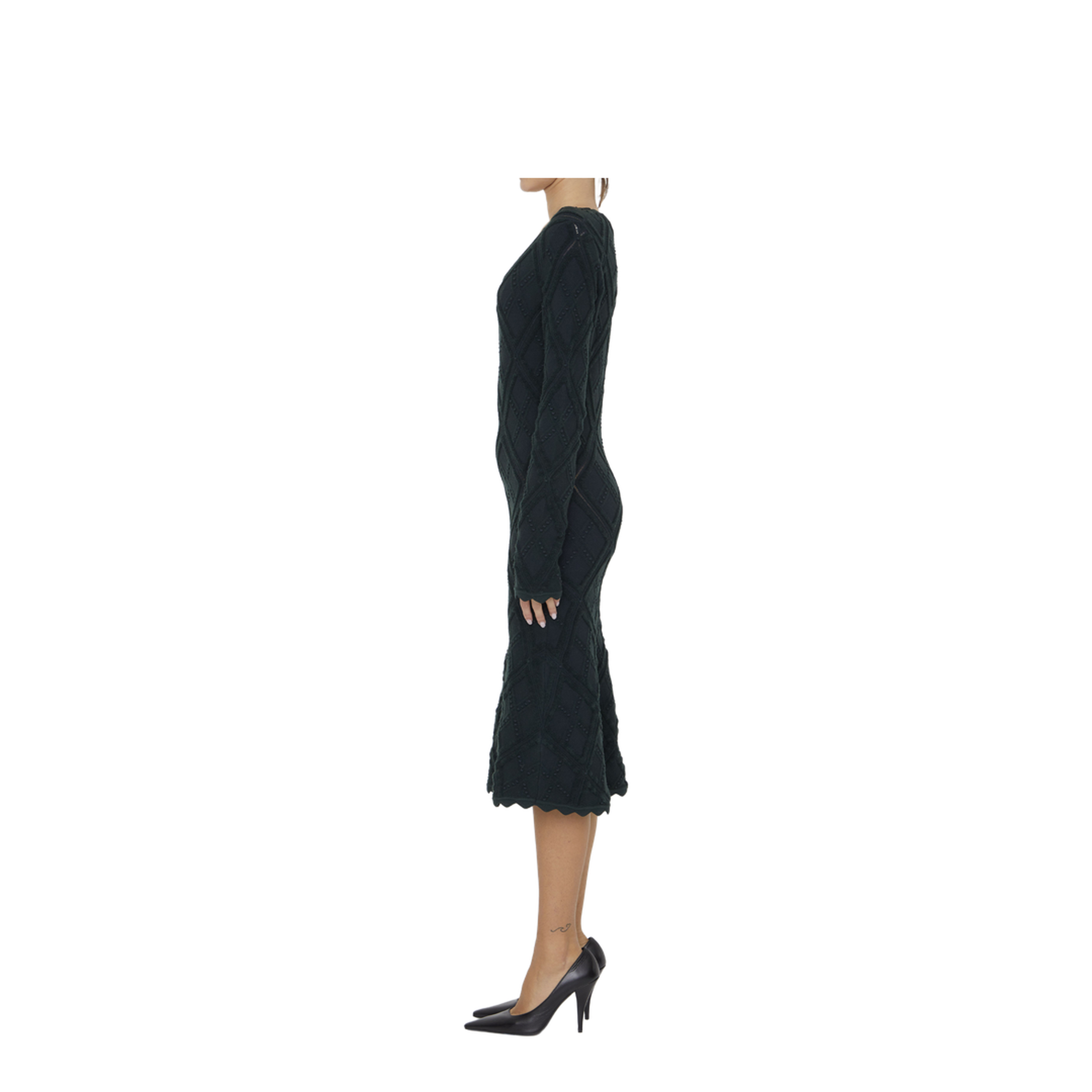 aran knit dress Aran knit dress for women Winter wool Cable dress with braids made to order Fashion knit dress