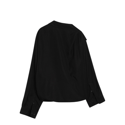 One-Shoulder Poplin Shirt - Image 1