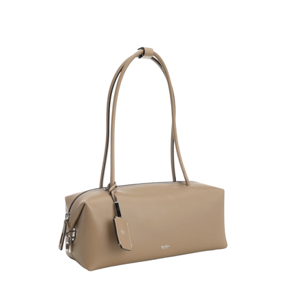 Hold All String Small Square Bauletto Shoulder Bag Light Brown - Image 2