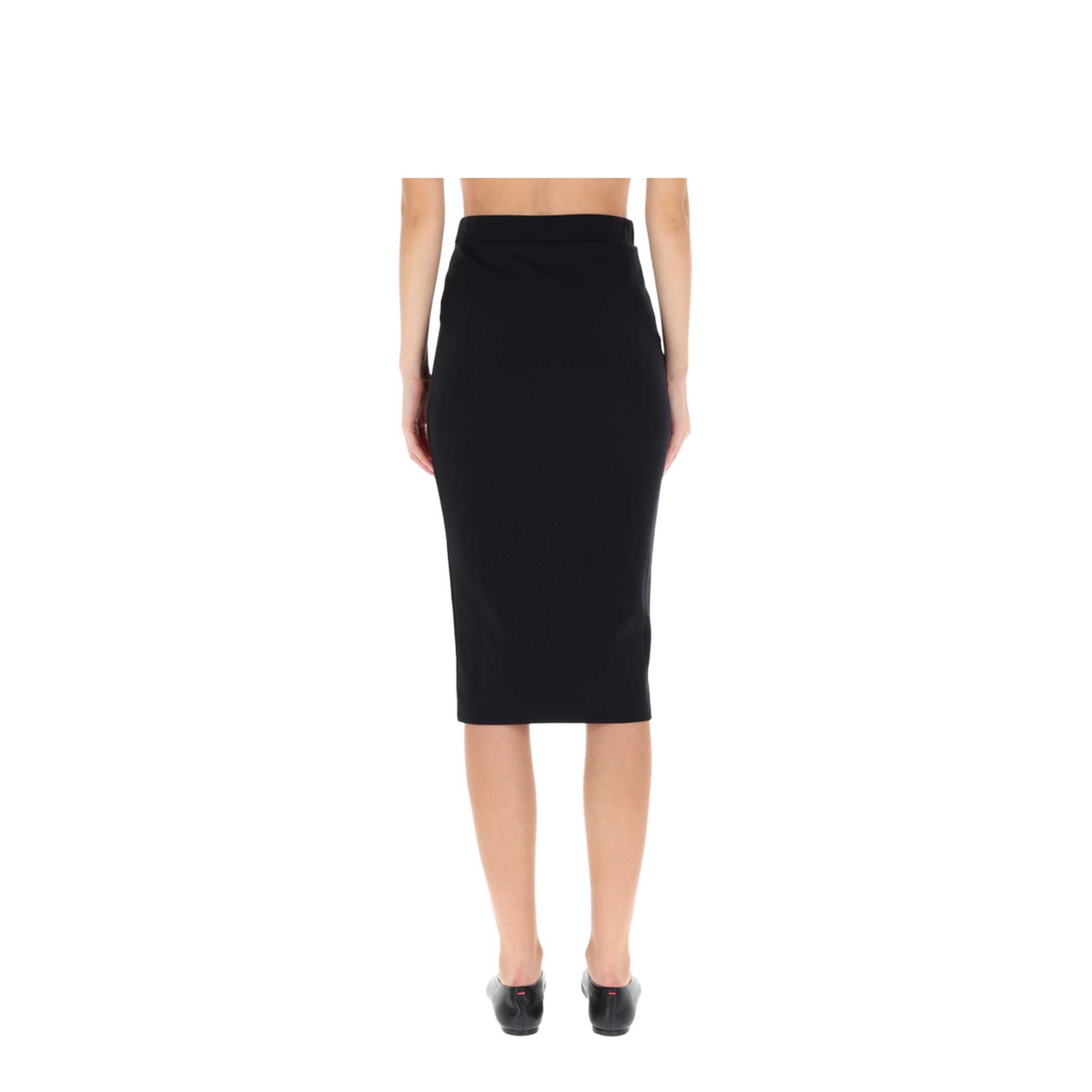 Sleek Midi Skirt Black - Image 4
