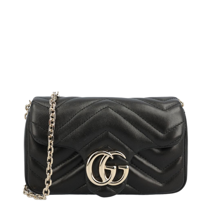 GG Marmont Mini Shoulder Bag Lambskin - Black - Image 1