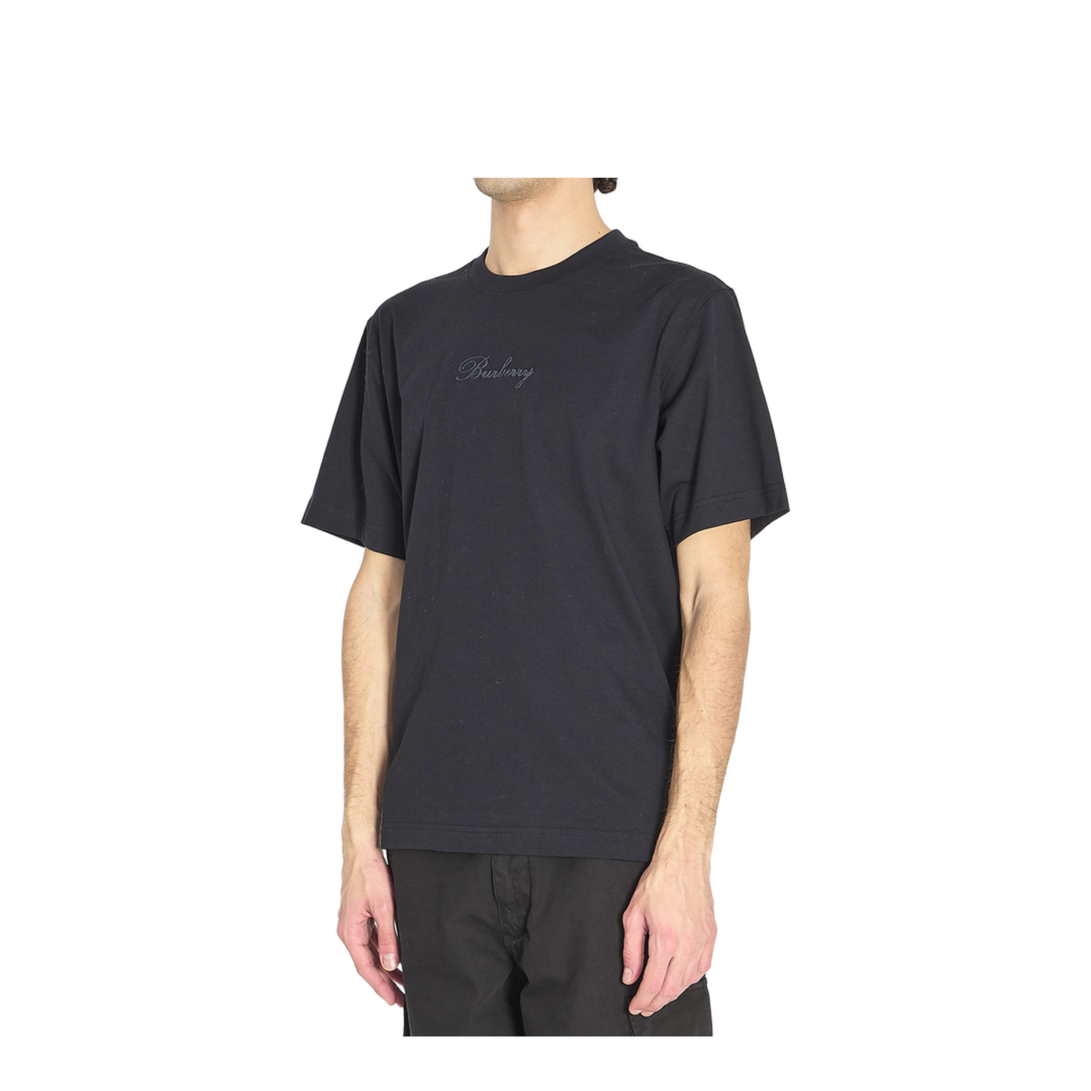 Black Cotton T-Shirt - Image 2