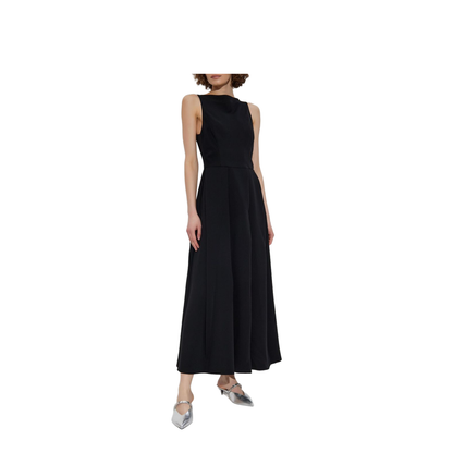Technical Cady Sleeveless Dress with Pleats - Image 4