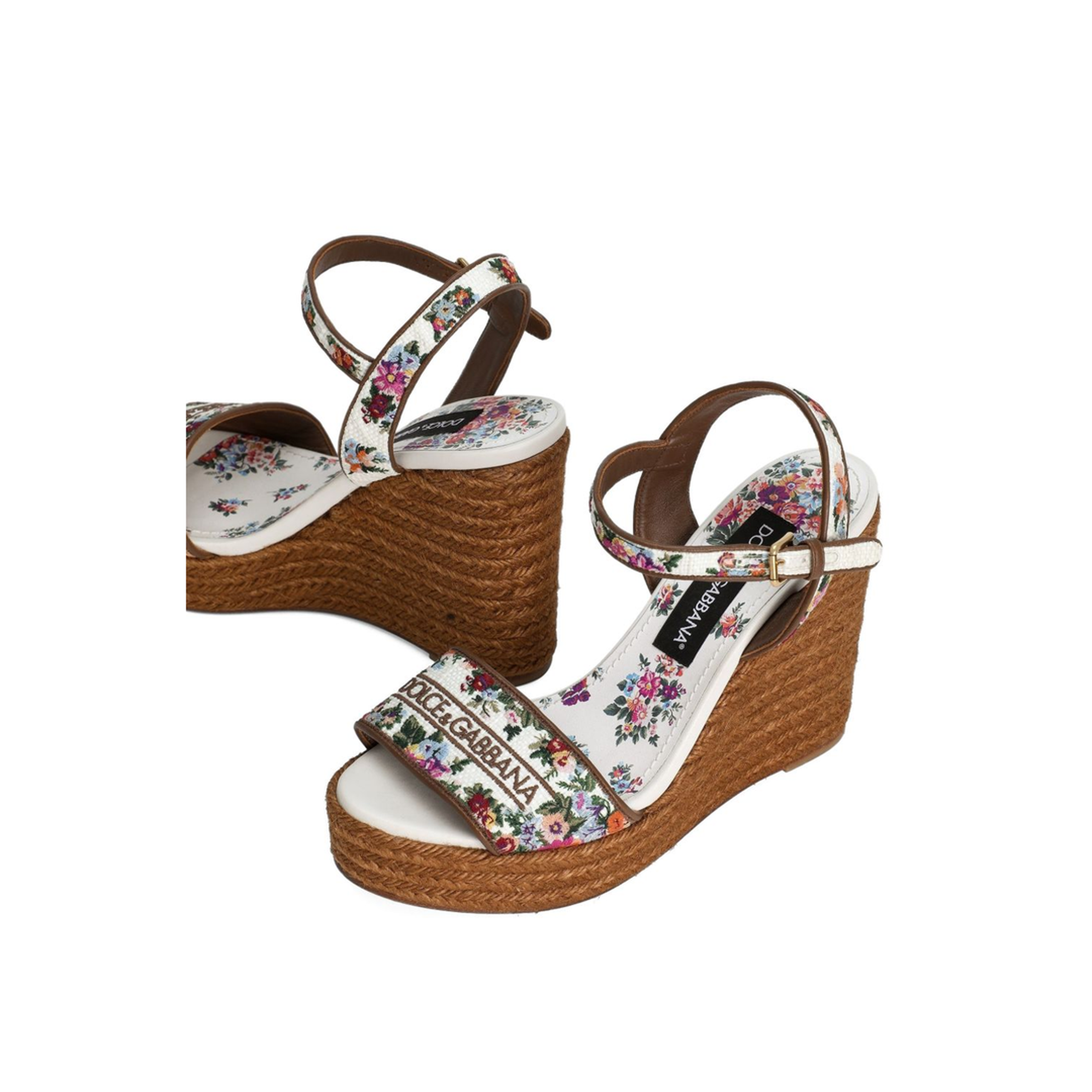 Wedge Sandals with Logo Embroidery - Image 3